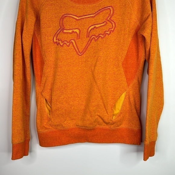 Fox Orange Long sleeve Pullover Sweatshirt Size Medium - Picture 3 of 11